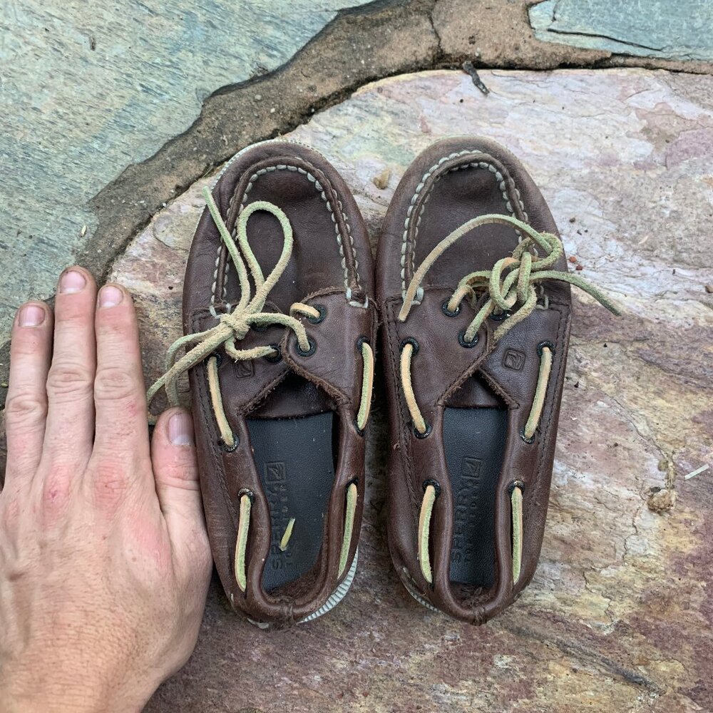 kids Sperry boat shoes, size 12